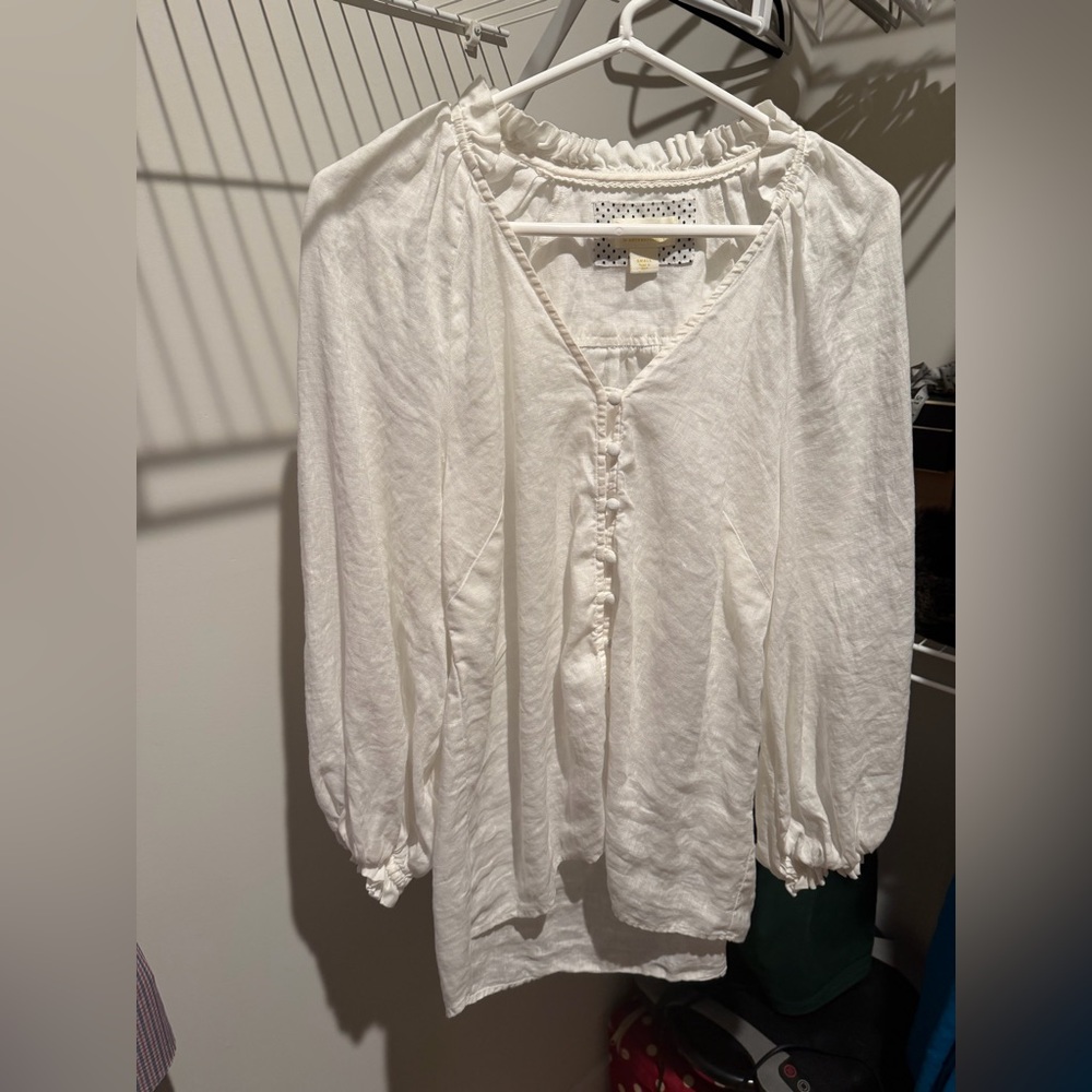 Anthropologie Button-Front Blouse